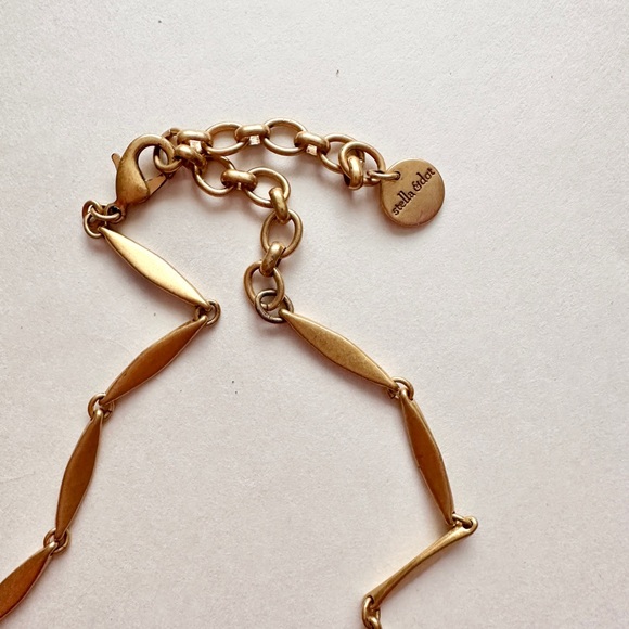 Stella and Dot Marcelle Black and Gold Necklace - Picture 4 of 4